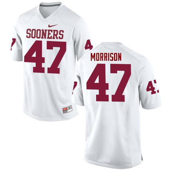Men Oklahoma Sooners #47 Reece Morrison College Football Jerseys Game-White - Click Image to Close